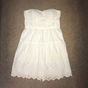 American Eagle white strapless dress
